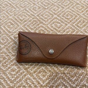 Ray-Ban Tan Leather Eyewear Case